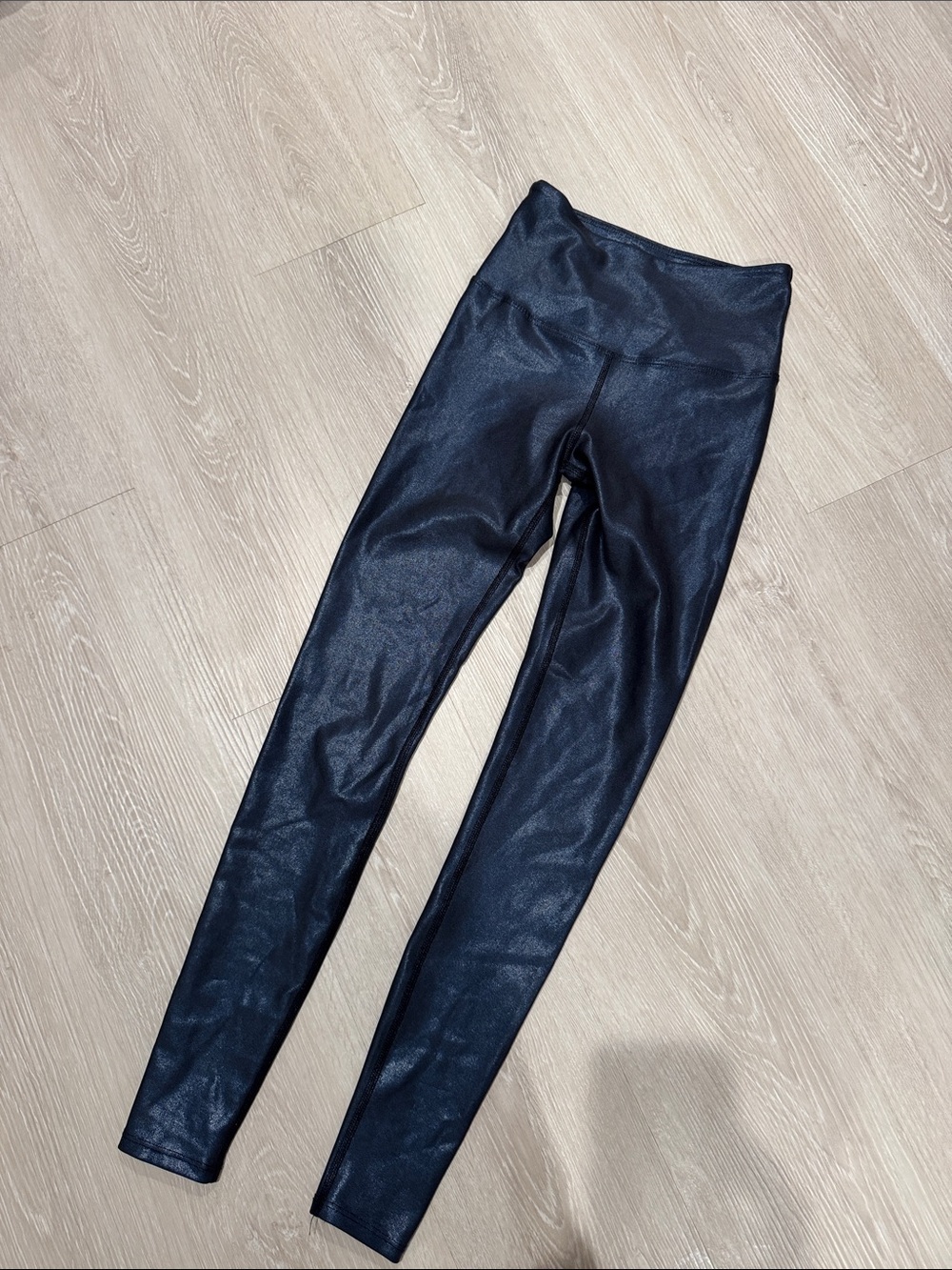 Carbon38 High-Waist Metallic Leggings - Black